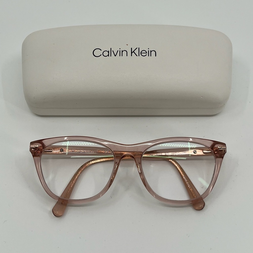 Calvin Klein CKJ19525 Eyeglasses Frames ONLY Womens Pink Cat Eye Frames & Case